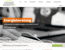 Tablet Screenshot of energiekonzept21.de